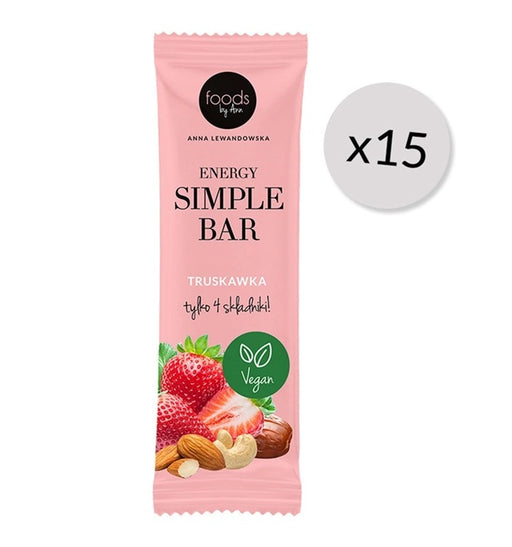 Energy Simple Bar, Strawberry - 15 x 35g