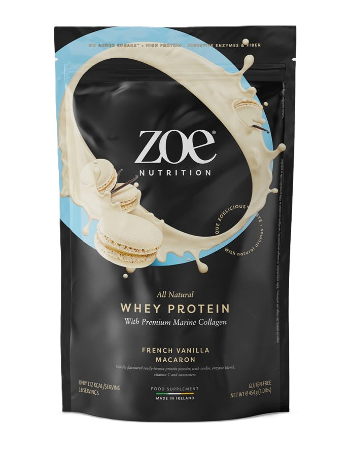 Whey Protein with Premium Marine Collagen, French Vanilla Macaron - 454g