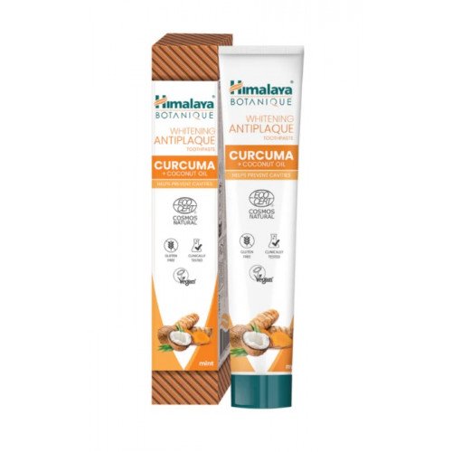 Himalaya Whitening Antiplaque Toothpaste Curcuma + Coconut Oil - 75ml.