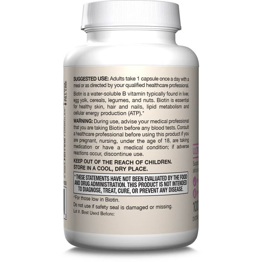 Jarrow Formulas Biotin 5,000mcg 100 Veggie Capsules | Premium Supplements at MYSUPPLEMENTSHOP