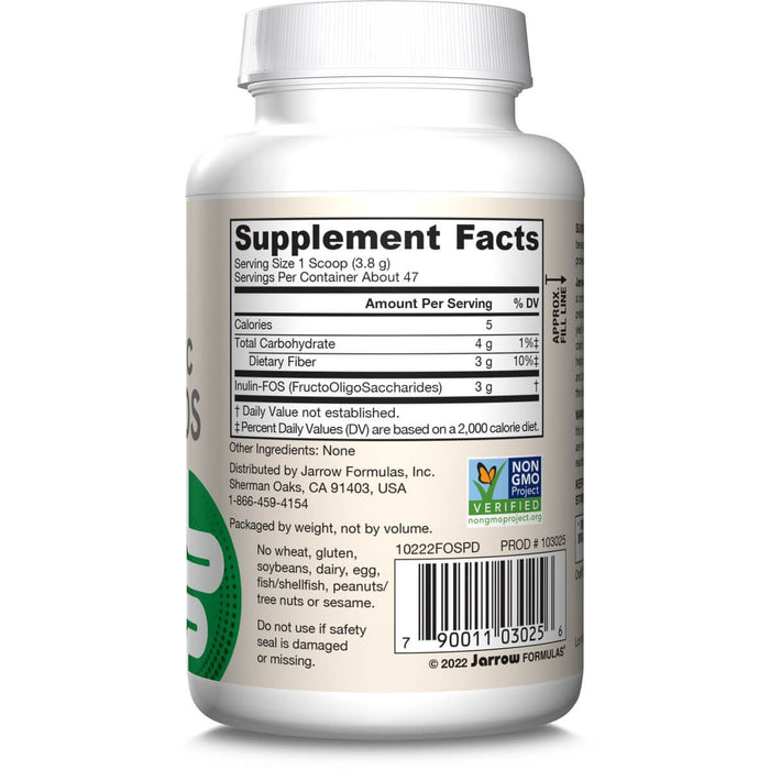 Jarrow Formulas Prebiotic Inulin-FOS 6.3oz (180g) | Premium Supplements at MYSUPPLEMENTSHOP