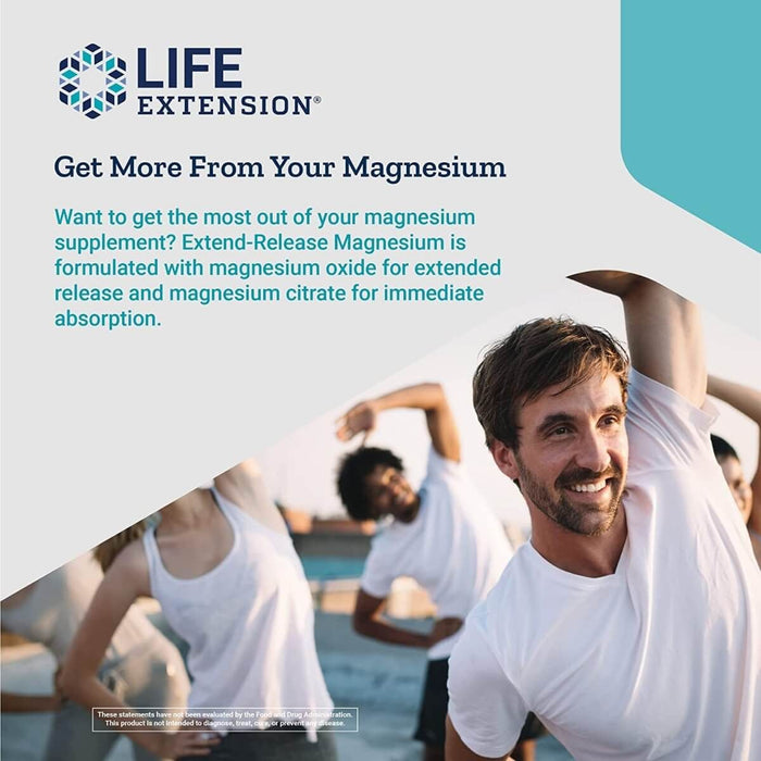 Life Extension Extend-Release Magnesium 60 Vegetarian Capsules | Premium Supplements at MYSUPPLEMENTSHOP