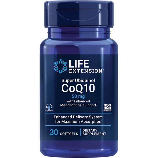 Life Extension Super Ubiquinol CoQ10 with Enhanced Mitochondrial Support 50 mg 30 Softgels - CoEnzyme Q1 at MySupplementShop by Life Extension