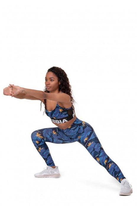 Nebbia High-Waist Ocean Power leggings 561 - Oean Blue