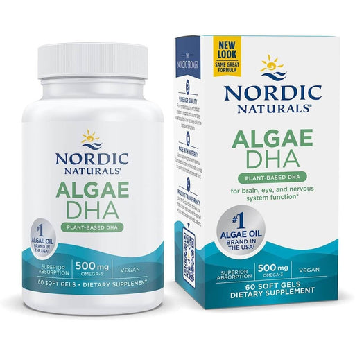 Nordic Naturals Algae DHA 500mg 60 Softgels - Health and Wellbeing at MySupplementShop by Nordic Naturals