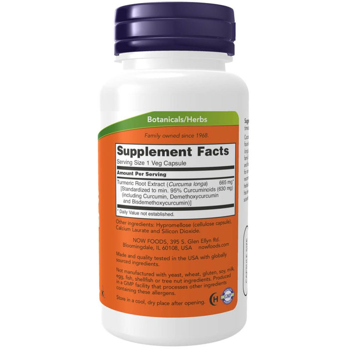 NOW Foods Turmeric Curcumin 60 Veg Capsules | Premium Supplements at MYSUPPLEMENTSHOP