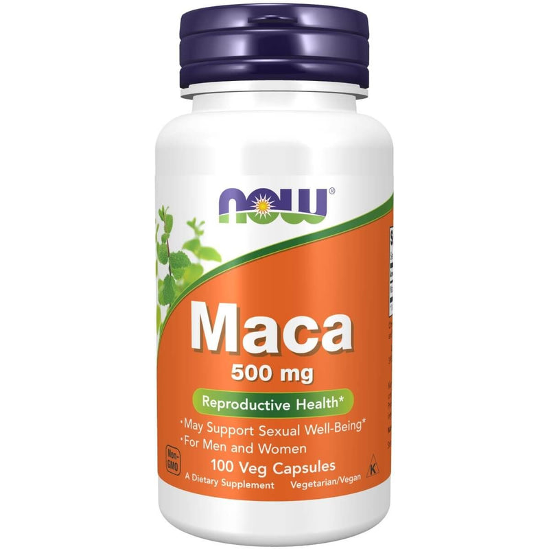 NOW Foods Maca 500 mg 100 Veg Capsules | Premium Supplements at MYSUPPLEMENTSHOP