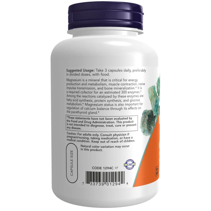 NOW Foods Magnesium Citrate 120 Veg Capsules | Premium Supplements at MYSUPPLEMENTSHOP