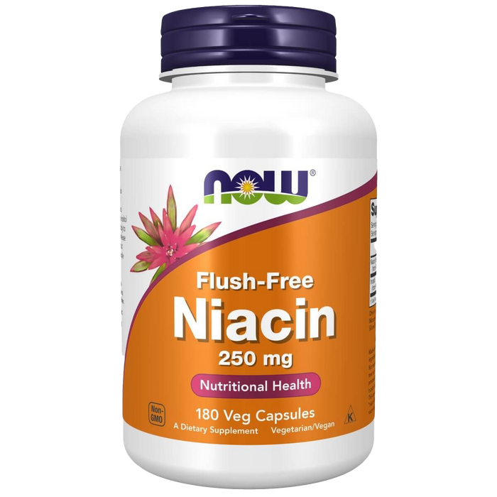 NOW Foods Niacin (Vitamin B-3) 250 mg Flush-Free 180 Veg Capsules