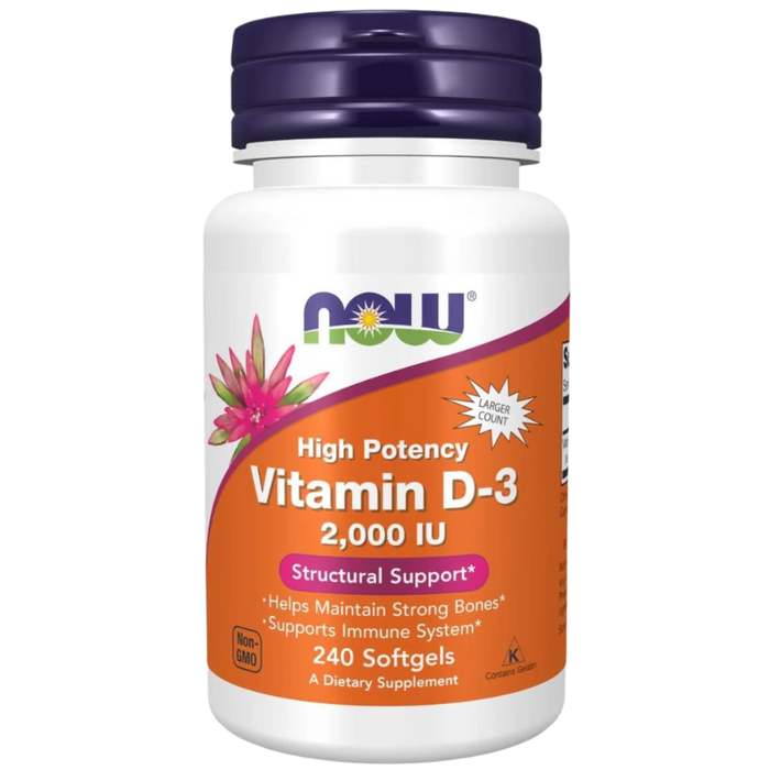 NOW Foods Vitamin D-3 2,000 IU 240 Softgels