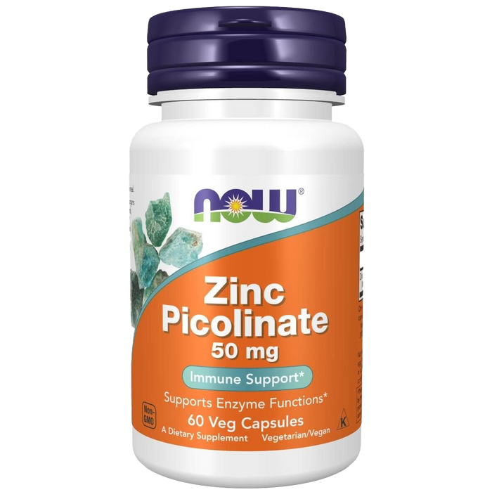 NOW Foods Zinc Picolinate 50 mg 60 Veg Capsules