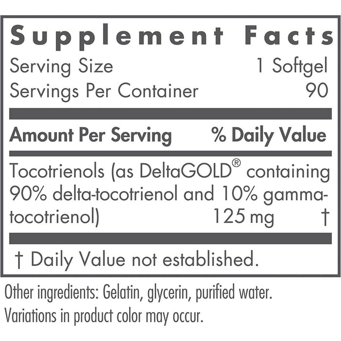 Nutricology Delta-Fraction Tocotrienols 125mg 90 Softgels - Brain & Memory at MySupplementShop by Optimox