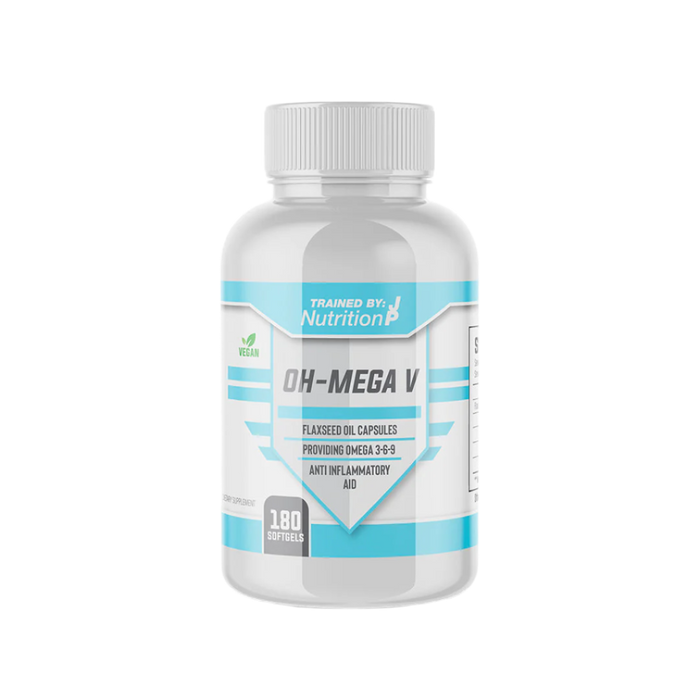 Trained By JP Oh-Mega V 180Softgels Unflavoured - Omegas, EFAs, CLA, Oils at MySupplementShop by Trained By JP