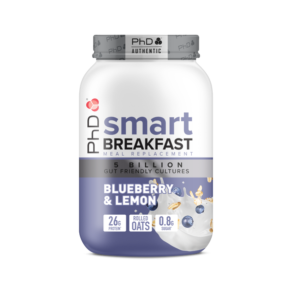 PhD Smart Breakfast 600g | Breakfast Shake, with High Protein, Essential Vitamins & Minerals, Probiotics & Digestive Enzymes - Blueberry & Lemon - Breakfast Shake at MySupplementShop by PhD