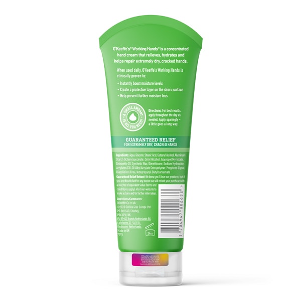 O'Keeffe's Working Hands: Concentrated Hand Cream 85g for Extremely Dry, Cracked Hands - Non-Greasy, Intense Hydration