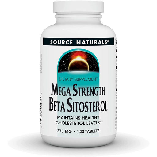 Source Naturals Beta-Sitosterol Mega Strength 375mg 120 Tablets - Heart Health at MySupplementShop by Source Naturals