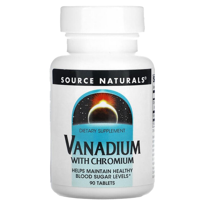 Source Naturals Vanadium avec chrome 90 comprimés