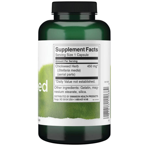 Swanson Chickweed 450mg 180 Capsules | Premium Supplements at MYSUPPLEMENTSHOP