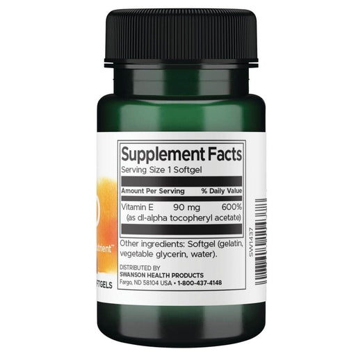 Swanson E-200, 200iu 60 Softgels | Premium Supplements at MYSUPPLEMENTSHOP.co.uk