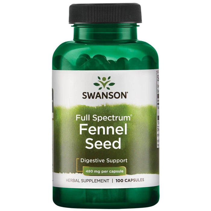 Swanson Fennel Seed 480 mg 100 Capsules - Health and Wellbeing at MySupplementShop by Swanson