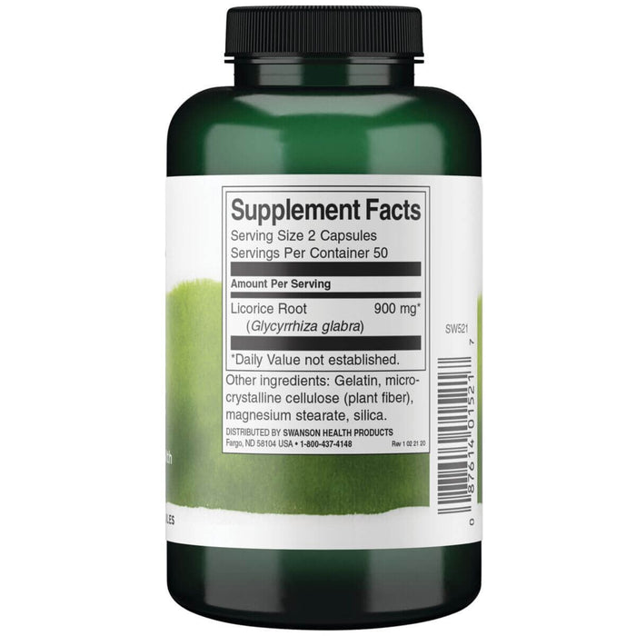 Swanson Licorice Root 450 mg 100 Capsules at MySupplementShop.co.uk