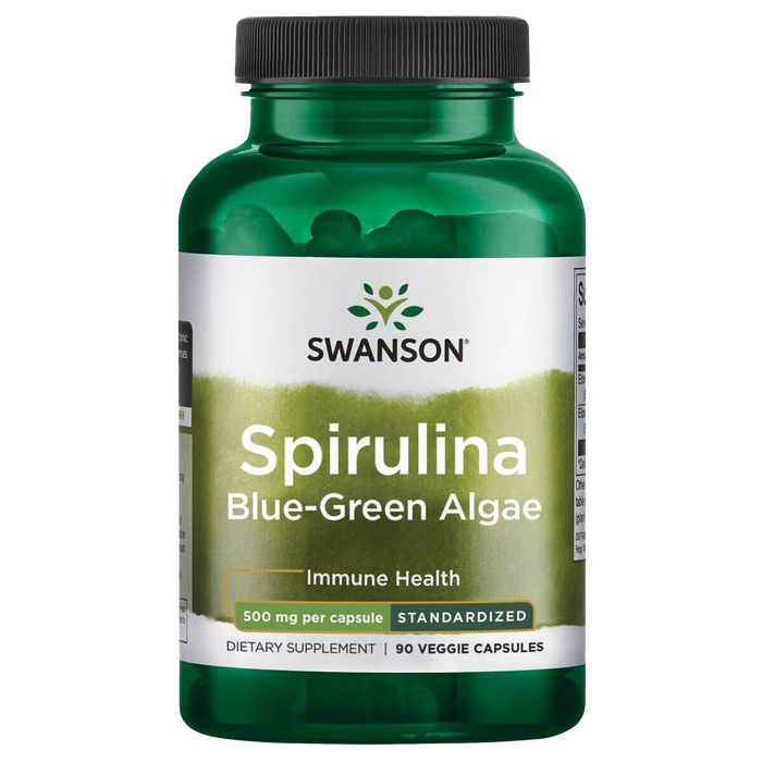 Swanson Spirulina Blue-Green Algae 500 mg 90 Veg Capsules