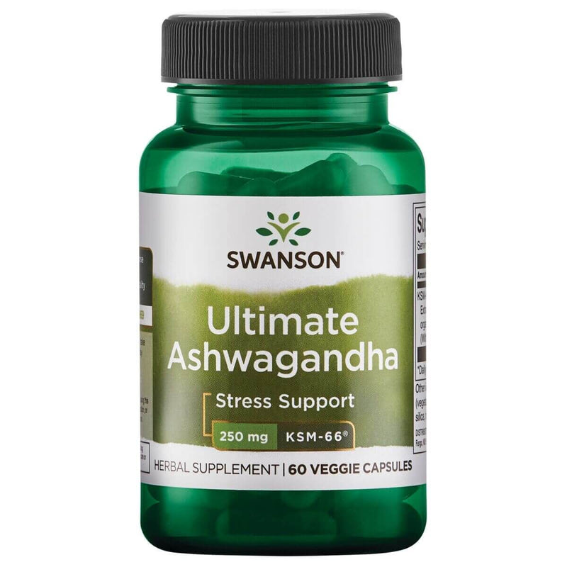 Swanson Ultimate Ashwagandha KSM-66 250 mg 60 Vegetarian Capsules | Premium Supplements at MYSUPPLEMENTSHOP