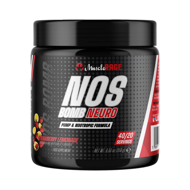 Muscle Rage NOS Bomb Neuro: Stim-Free Pre-Workout 256g