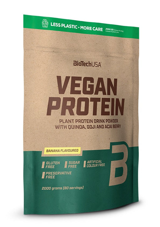 BioTechUSA Vegan Protein, Banana - 2000g | High-Quality Whey Proteins | MySupplementShop.co.uk