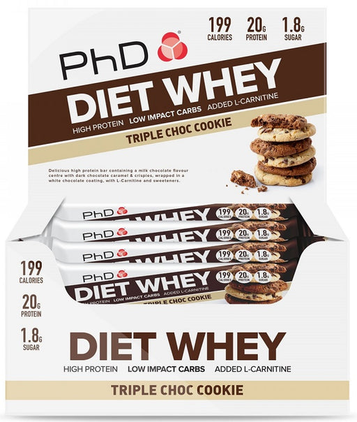 PhD Diet Whey Bar, Choc Peanut Butter - 12 bars | High Quality Snacks and Treats Supplements at MYSUPPLEMENTSHOP.co.uk