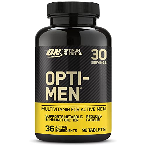 Optimum Nutrition Opti-Men Multivitamin Supplements for Men with Vitamin D Vitamin C Vitamin A and Amino Acids 30 Servings 90 Capsules - Sports Nutrition at MySupplementShop by Optimum Nutrition