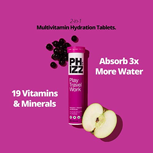 Phizz 2-in-1 Multivitamin &amp; Rehydration Electrolyte Effervescent 12x20Tabs Apple &amp; Blackcurrant - Sports Nutrition at MySupplementShop by Phizz