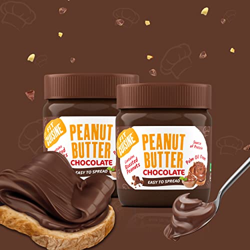 Fit Cuisine Applied Nutrition Peanut Butter 350g Chocolate | High-Quality Peanut Spread | MySupplementShop.co.uk