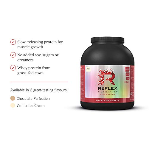 Reflex Nutrition Micellar Casein 1.8kg Vanilla Ice Cream | High-Quality Sports Nutrition | MySupplementShop.co.uk