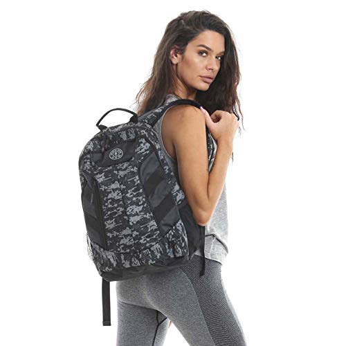 Gold's Gym UK GGBAG126 Camo Print Training Medium Rucksack Workout Backpack Black/Grey One Size | High-Quality Internal Frame Backpacks | MySupplementShop.co.uk