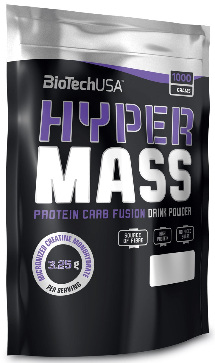 BioTechUSA Hyper Mass, Strawberry - 1000 grams | High-Quality Weight Gainers & Carbs | MySupplementShop.co.uk