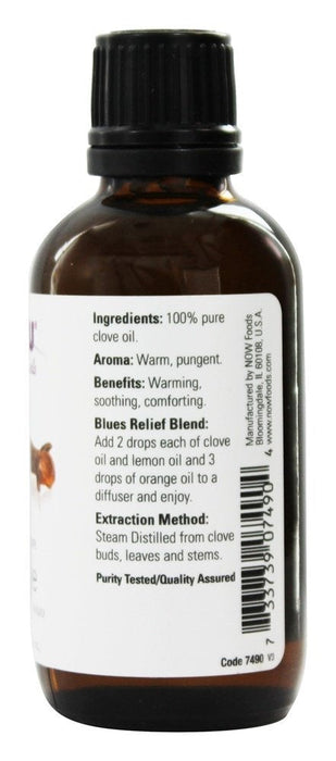 NOW Foods Essential Oil, Clove Oil - 59 ml. | High-Quality Sports Supplements | MySupplementShop.co.uk