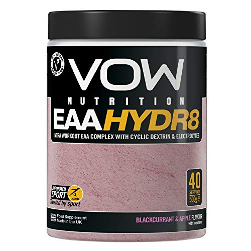 VOW Nutrition Vow EAA Hydr8 - Essential Amino Acids BCAAs Electrolytes Hydration Energy Intra Workout Drink (Blackcurrant and Apple) - Sports Nutrition at MySupplementShop by VOW Nutrition