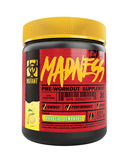 MUTANT Madness | Original Mutant Pre-Workout Powder| High-Intensity Workouts}| 30 Serving | 225 g (.83 lb) | Roadside Lemonade - Pre &amp; Post Workout at MySupplementShop by Mutant