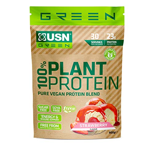 USN 100% Plant Protein 900g Strawberry - Sports Nutrition at MySupplementShop by USN