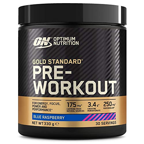 Optimum Nutrition Gold Standard Pre Workout 330g Blue Raspberry - Sports Nutrition at MySupplementShop by Optimum Nutrition