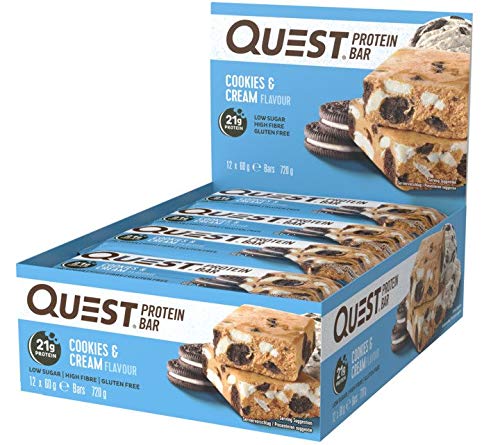 Quest Nutrition Quest Bar 12x60g Cookies & Cream | High-Quality Protein Bars | MySupplementShop.co.uk