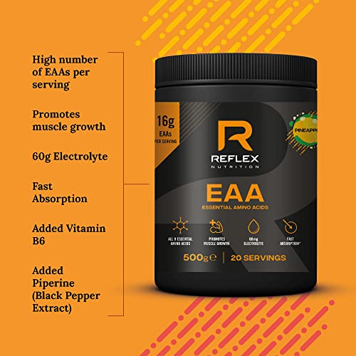 Reflex Nutrition EAA 500g Mango | High-Quality Amino Acids and BCAAs | MySupplementShop.co.uk