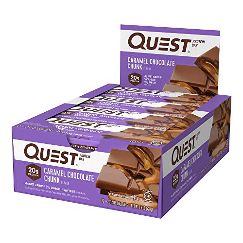 Quest Nutrition Bar 12x60g Caramel Chocolate Chunk | High-Quality Sports Nutrition | MySupplementShop.co.uk
