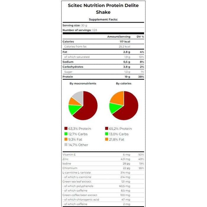 Protein Delite Shake, Coconut Almond - 700g by SciTec at MYSUPPLEMENTSHOP.co.uk