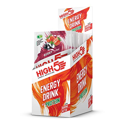 HIGH5 Energy Drink With Protein Blend of Carbohydrates Protein &amp; Electrolytes (Berry 12 x 47g) - Sports Nutrition at MySupplementShop by HIGH5