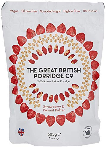 The Great British Porridge Co Porridge 385g Strawberry & Peanut Butter - Sports Nutrition at MySupplementShop by The Great British Porridge Co