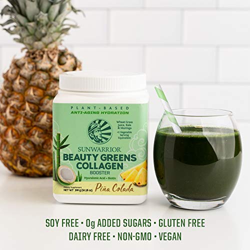 Sunwarrior Beauty Greens 300g Pina Colada | High-Quality Sports Nutrition | MySupplementShop.co.uk