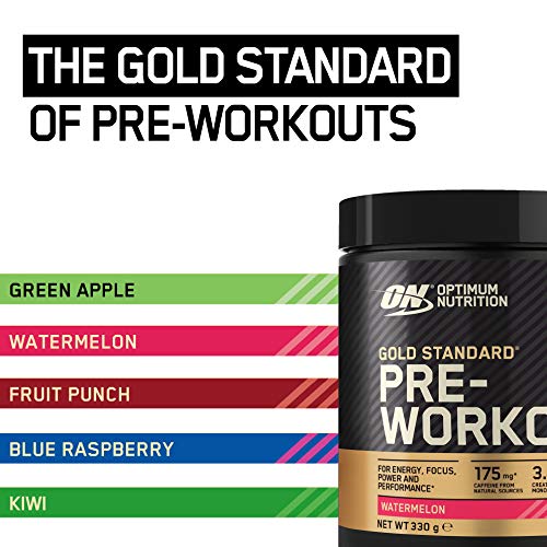 Optimum Nutrition Gold Standard Pre Workout Watermelon Flavoured Powder 330g - Pre &amp; Post Workout at MySupplementShop by Optimum Nutrition