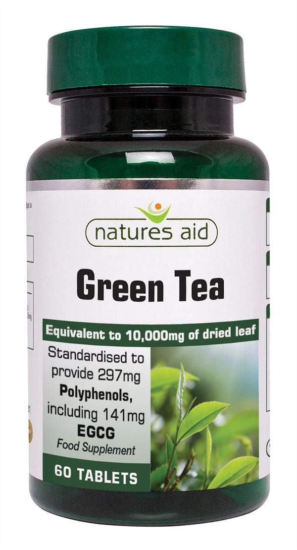 Natures Aid Green Tea 10000mg 60 Tablets - Natures Aid at MySupplementShop by Natures Aid